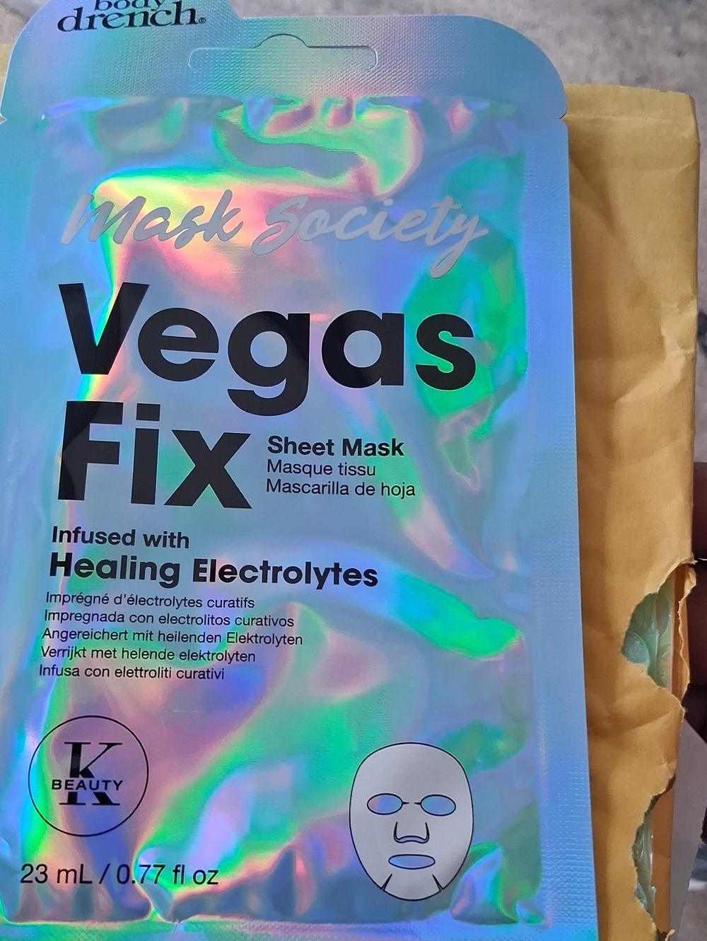 Society #staywoke Revitalizing Caffeine Sheet Mask - Holographic - Picture 3 of 4
